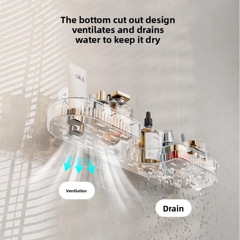 Washing Basin Suction Cup Non Perforated Faucet Storage Rack