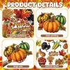 32 Pcs Vintage Thanksgiving Cutouts Fall Harvest Cutouts Cornucopia Decorative Sets Retro Give Thanks Accents Pumpk Leaves Turkey Decor for Office