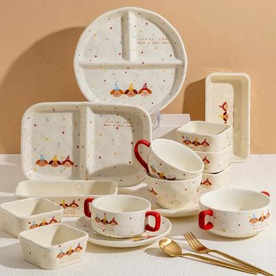 Piatti in Ceramica Carini e Divertenti per la Casa Colazione Frutta Yogurt Insalati Piatti Profondi Stoviglie Uniche