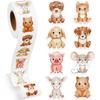 500Pcs/Roll Grassland Animals Dinosaur Planet Stickers 2.5cm/1.0inch Graffiti Game Art Labels Learning Rewards Adorn Gifts