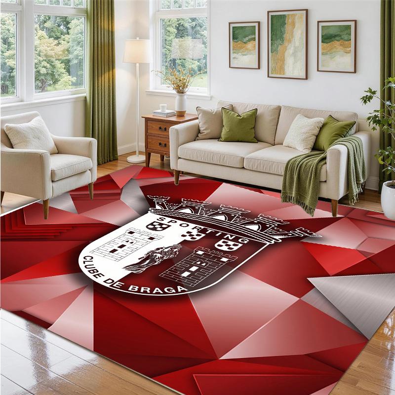 Braga FC Design Crystal Velvet Rug Soft Decorative Mat for Bedroom Entrance