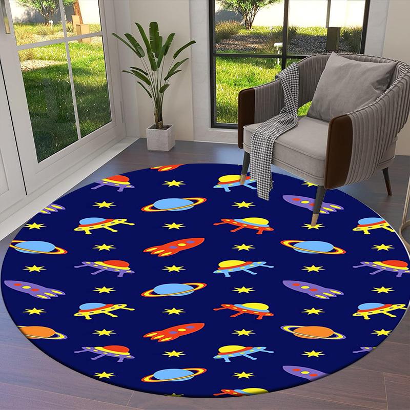 1pc Office Carpet Chair Mats Space Theme Rug Perfect for Decorating Office Chairs, Living Rooms, Or Bedrooms