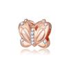 Luxury Rose Gold Plated Crystal Flower Animal Love Heart Charms Beads Fit Original Bracelet DIY Pendants for Jewelry Making