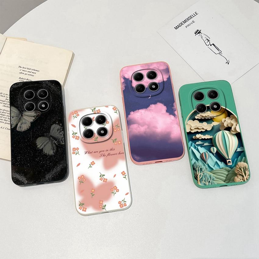 For Redmi Note 15 Pro 4G 5G 15 Pro+ 15 Pro Plus Phone Case Retro Butterfly Cover For Xiaomi Redmi Note15 Soft Smooth Liquid Silicone Lightweight Shell