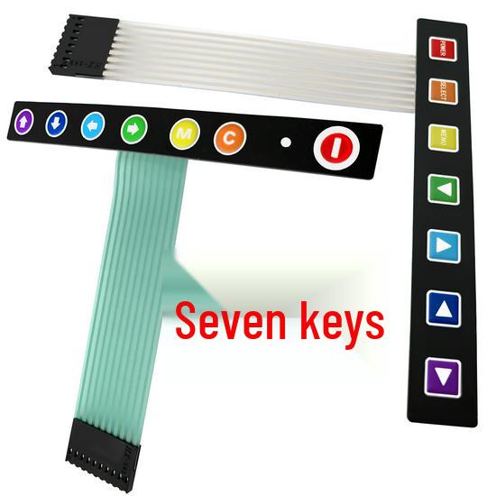 PET Matrix 1x7 Key Monitor Membrane Switch Control Panel