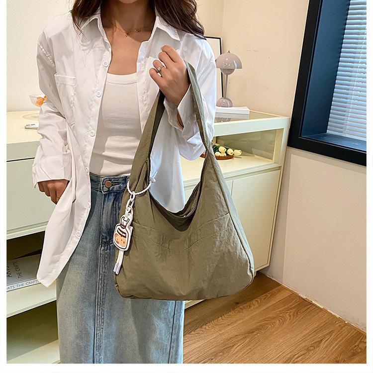 Korean Style Canvas Tote Bag Fashion Simple Large Capacity Shoulder Bag for Women KTB