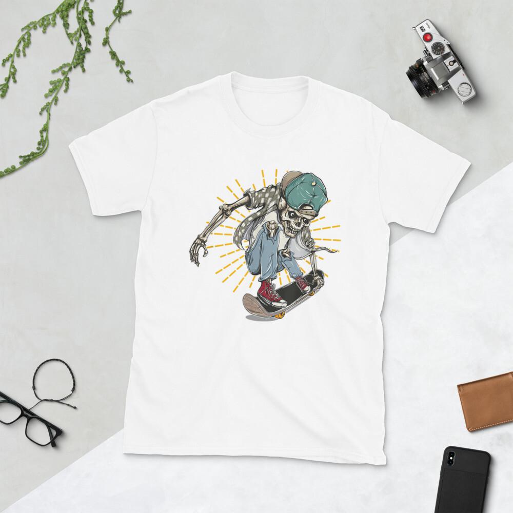 Pumpkin Skeleton Skateboarding Halloween Design S