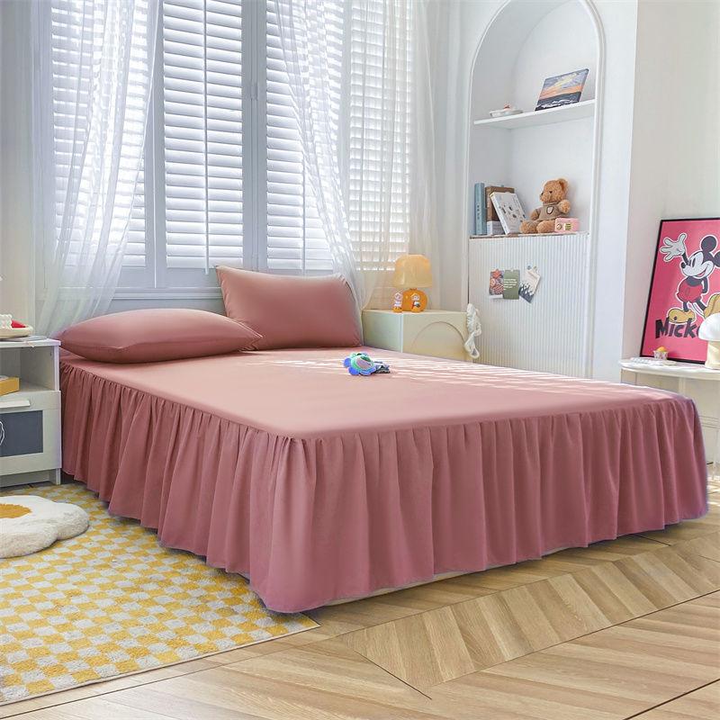 Bed Skirt Simple Fashion Modern Skin-friendly Dust-proof Bedspread Comfortable Bedroom Ruffles Protector Bedcover Korean Sheets