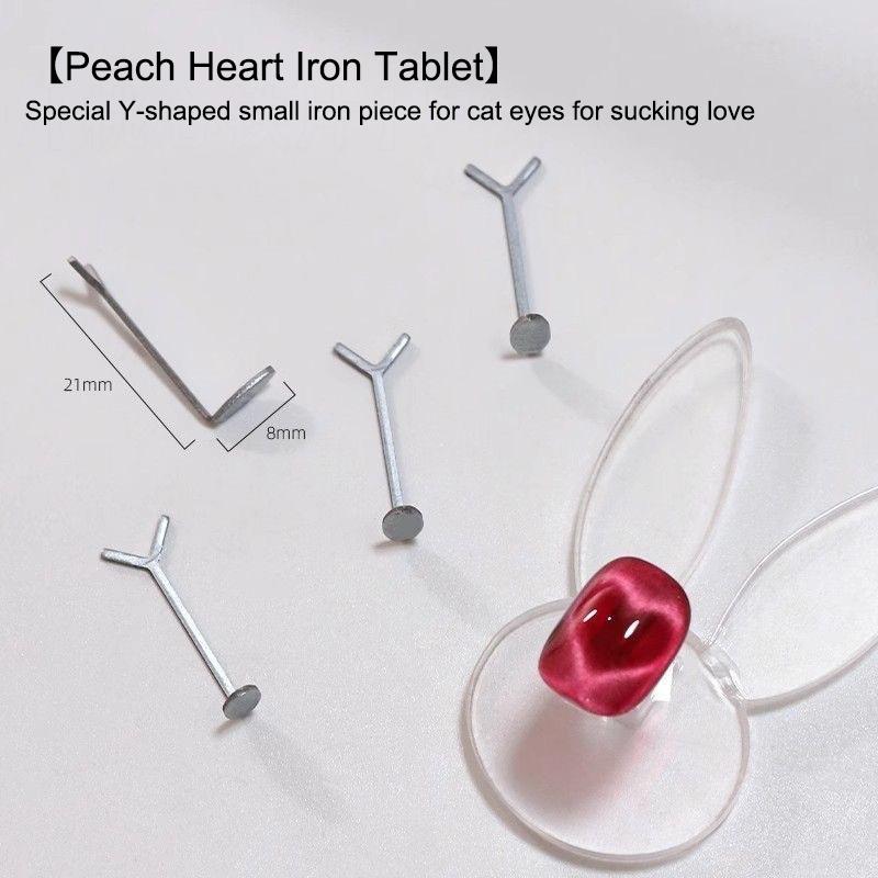 Patyczek magnetyczny do paznokci w kształcie Y, narzędzia druciane, do tworzenia kształtów serca i sztabki na paznokciach, magnetyczny lakier do paznokci kocie oko z sercem, akcesoria artystyczne