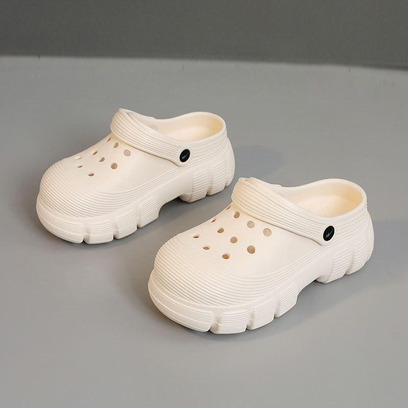 ZB slippers new summer outer wear thick-soled soft-soled two wear heightening hole shoes