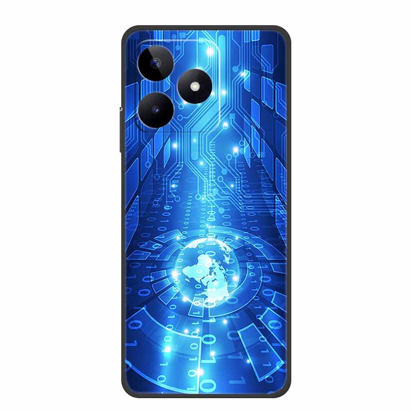 6.74" For Realme Note 50 Case Black Silicone Soft TPU Phone Cases Back Cover For Realme Note 50 Case Note50 Protective Coque Bag