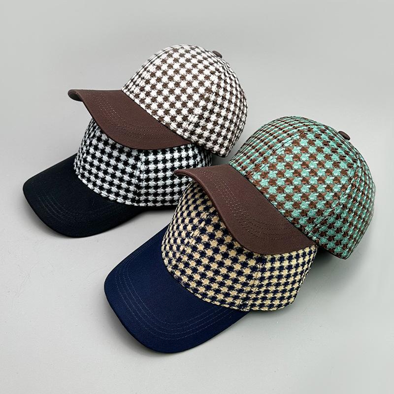 Qiandongge Contrasting Color Breathable Cap Men And Women Retro Sunshade Fashionable Versatile Foreign Style Outdoor