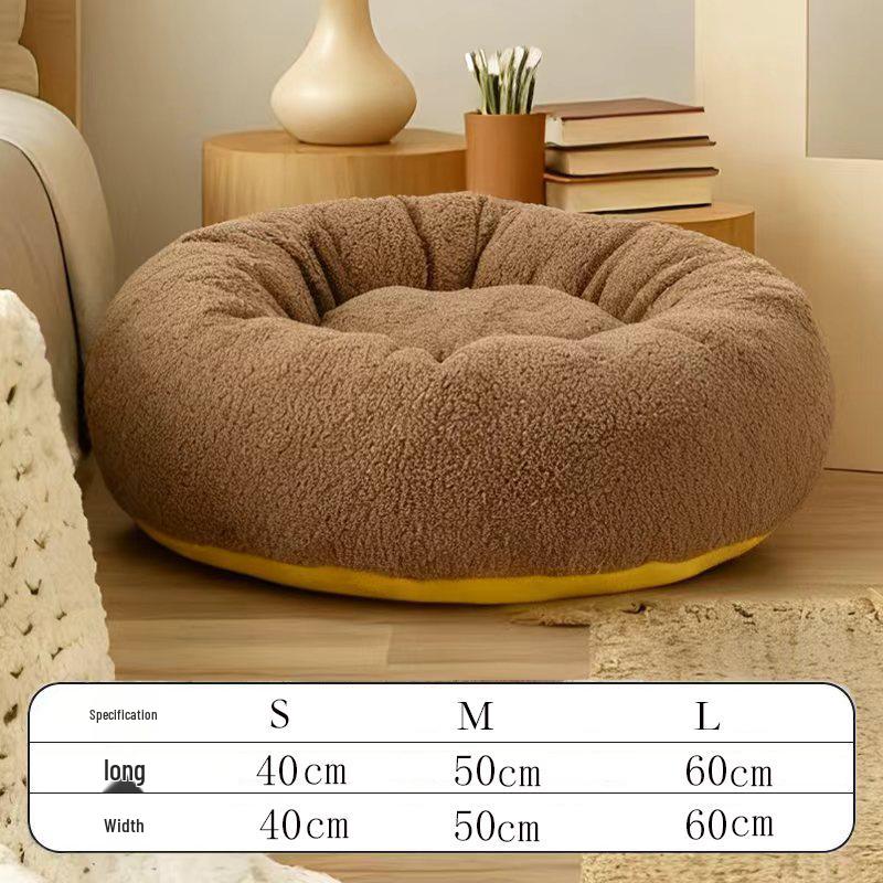 Cozy Rebound Cat & Dog Nest: Warm, Thickened Pet Bed for Winter Comfort