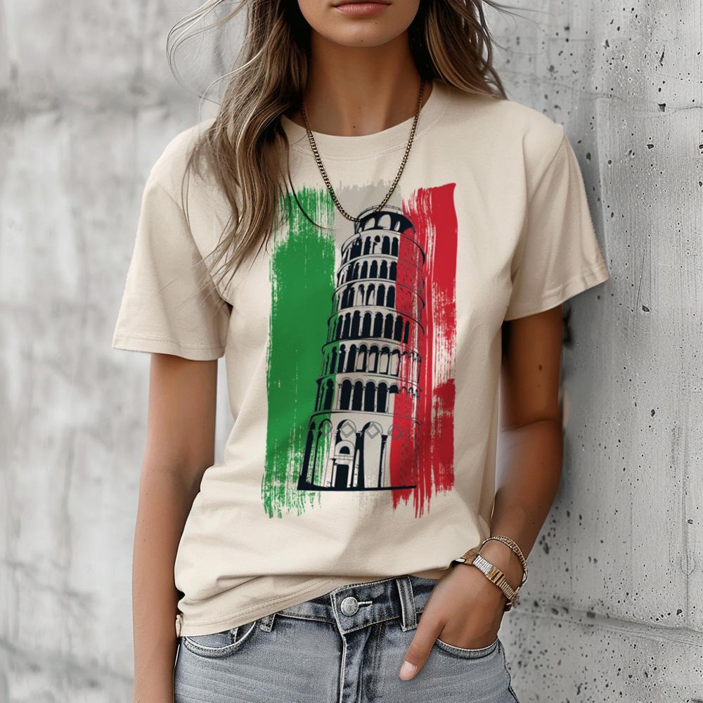 Italy Tshirt Women Y2K Summer T Shirt Girl Funny Clothing
