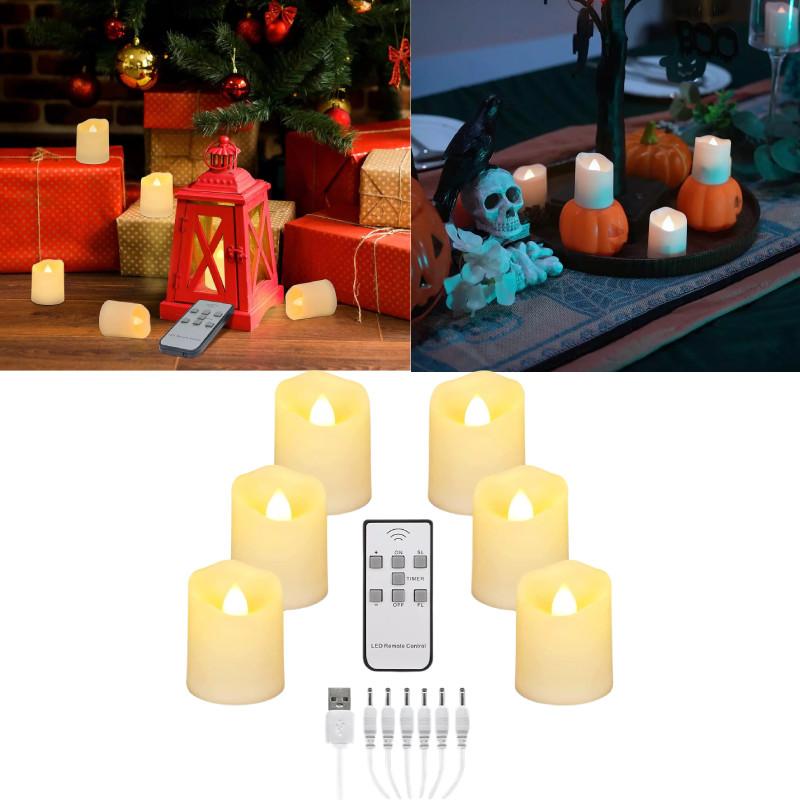 Elegant Usb Plastic Led Candle Light For Birthday Wedding Party Decoration And Timed Remote Control