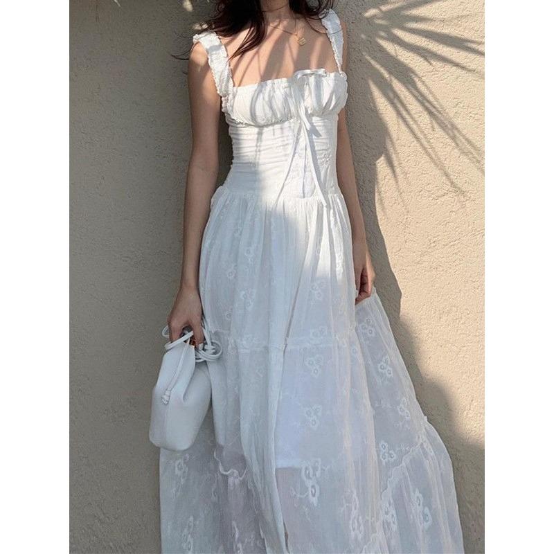 French Sweet and Pure Temperament Dress Winter New Fashion Square Collar Slim Lazy Holiday Dress