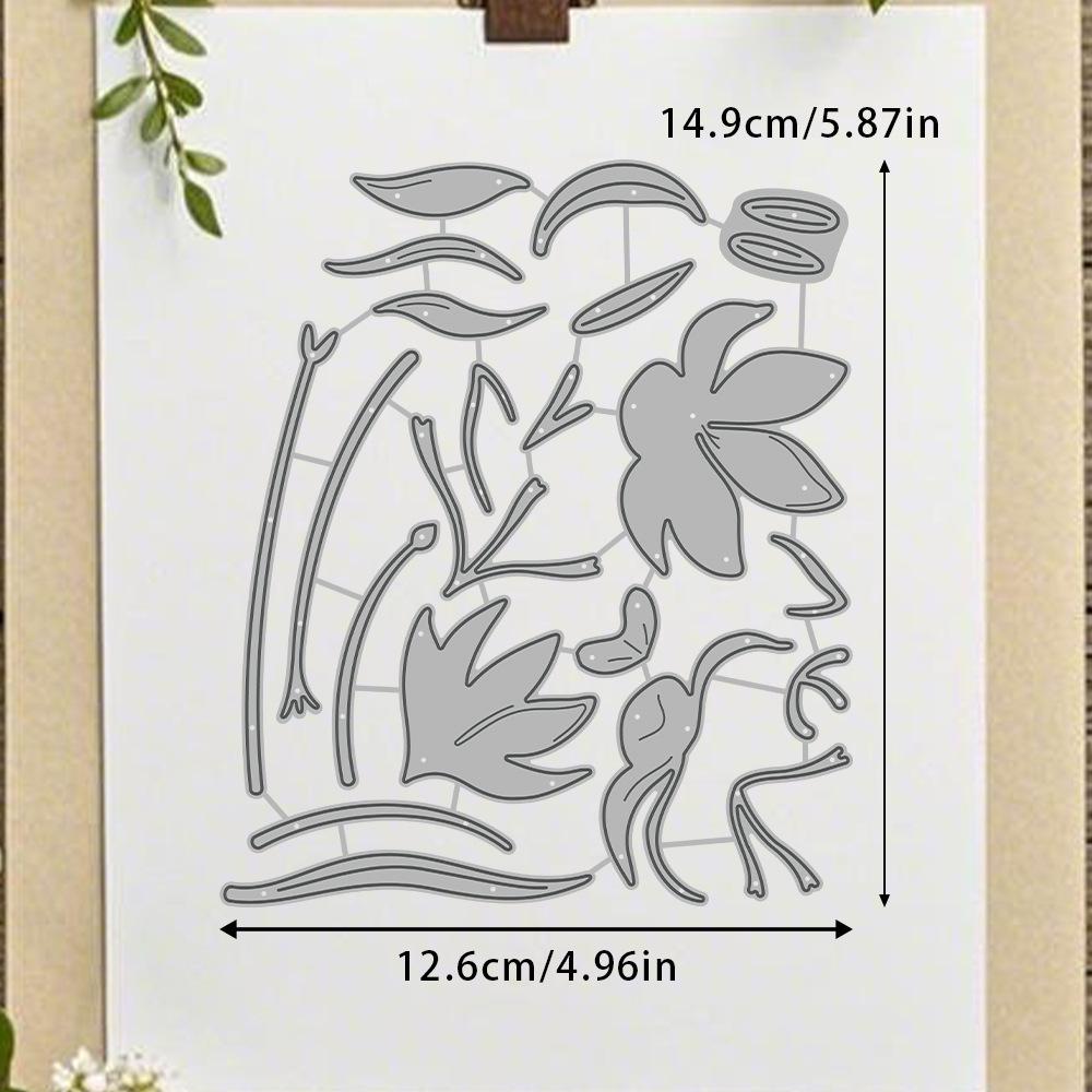 Orchid Pattern Carbon Steel Embossing Die for Paper Crafts