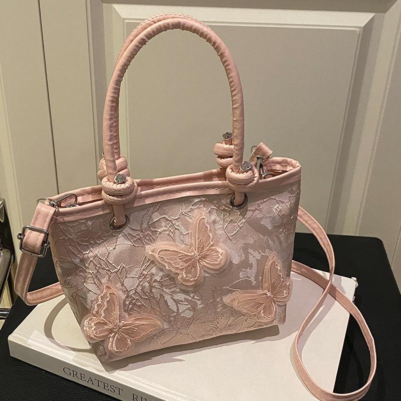 2025 New Niche New Chinese Embroidery Bag Women's Versatile Messenger Bag Fashion Portable Bucket Bag