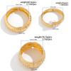 Ingemark Exaggerated Fashion Imitation Pearls Geometric Metal Bangles Hip Hop Punk Wrap Spring Bangles For Women Men Jewelry