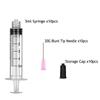 30Pack 5ml Syringes Set 1.5 Inches 14G-27G Blunt Tip Needle with Storage Caps for Refilling and Measuring Liquids Oil