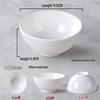 Bol de Arroz Blanco de Melamina A5 de 4,5 pulgadas