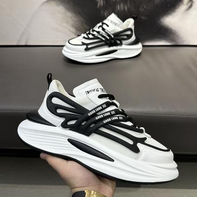 Scarpe da Tennis Uomo Scarpe da Basket di Design Maschile Sneaker Casual di Lusso Moda Aumenta Altezza Mesh Traspirante Scarpe con Plateau