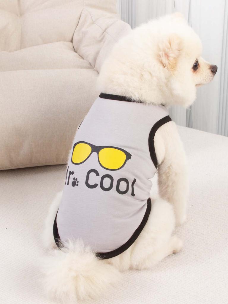 1PC-Pet clothing, dog clothing, cat clothing, spring and summer thin vest glasses suitable for dogs and cats to wear