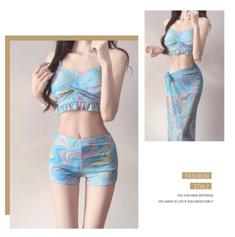 2026 New Women's Three-Piece Bikini Set - Trendy Vacation and Hot Spring Swimwear.