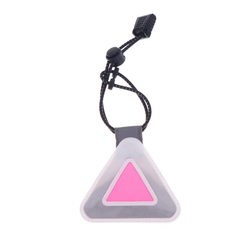 Bike Triangle Reflective Signs Safety Warning Pendant Night Riding Reflective Patch Portable Multi Functional Reflective Label