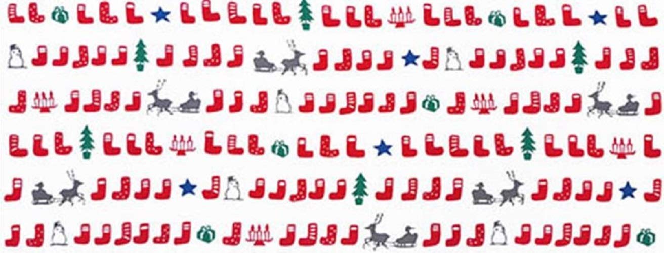 

Edoten Todaya Shoten Tenugui 725 37 x 98cm Nashien-zome (Christmas) Approx.