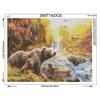 Diy Diamond Painting Cross Stitch Kits 5D Round Diamond Embroidery Waterfall Bear Diamond Needlework