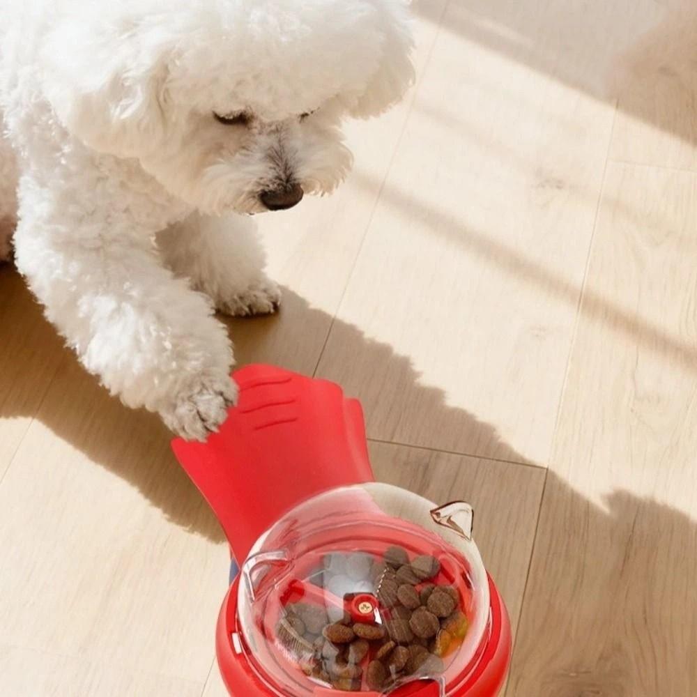 Plastic Dog Puzzle Feeder Cartoon Automatic Feeder Creative Dog Food Dispenser Mealtime Fun