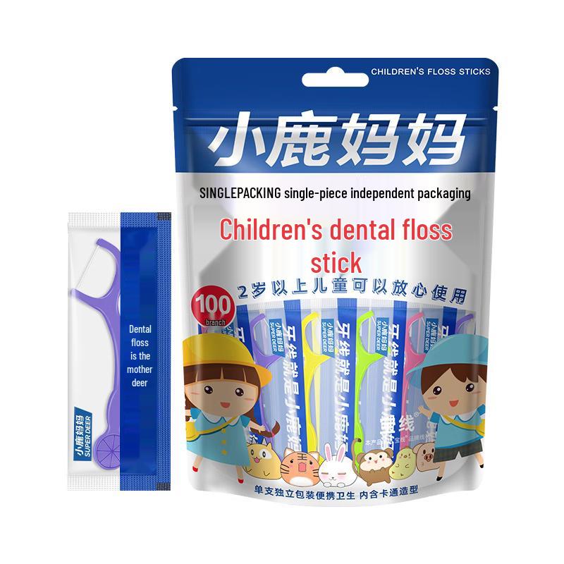 Little Deer Mom Kids Dental Floss Picks