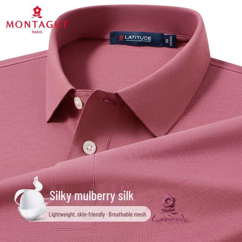 Montagut 15% Silk Blend Breathable Men's Polo Shirt