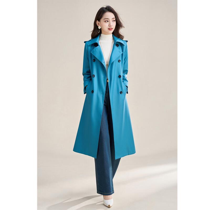 Kebeier Women's Autumn 2025 British Style Mid-Length Trench Coat