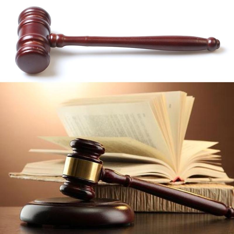 Gavel Block Set Handcrafted Vintage Finish Wood Round Hammer Sound for Judge Lawyer Meeting Auction Sales for Kids Toys