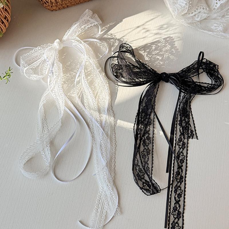 Delicate White Lace Ribbon For Hair Accessories And Crafting Polyester Ornamental Trim