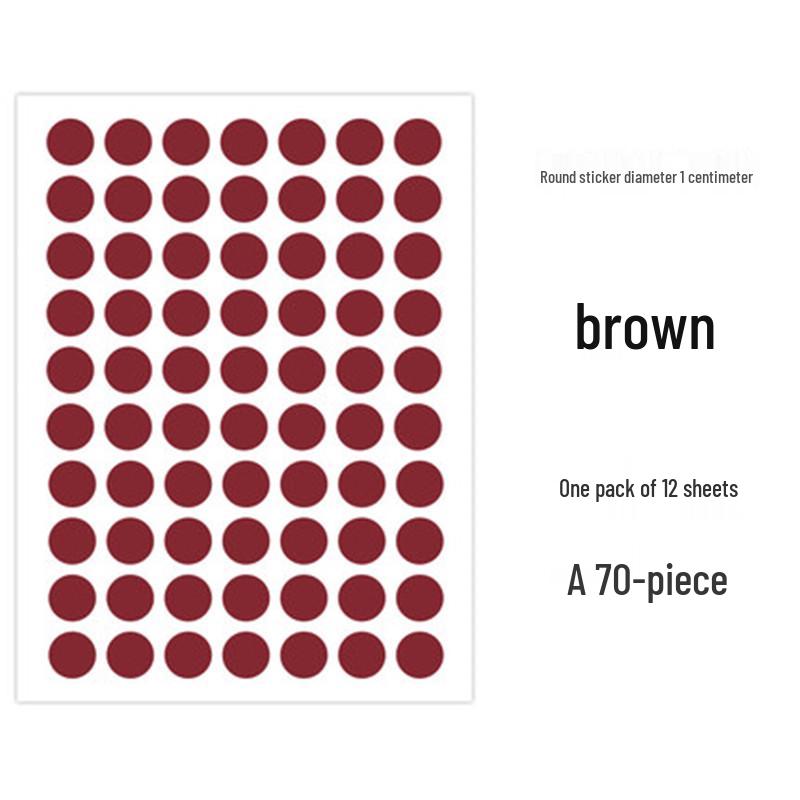 Colorful Round Dot Self-Adhesive Label Stickers: Red, Yellow, Blue, Green, White - Blank Paper for Marking