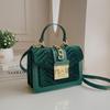 velvet handbag women's new light luxury small square bag niche design portable oblique span bag
