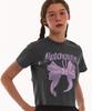 MATCHGLOBE Big Ribbon Crop Top (Dark Gray)