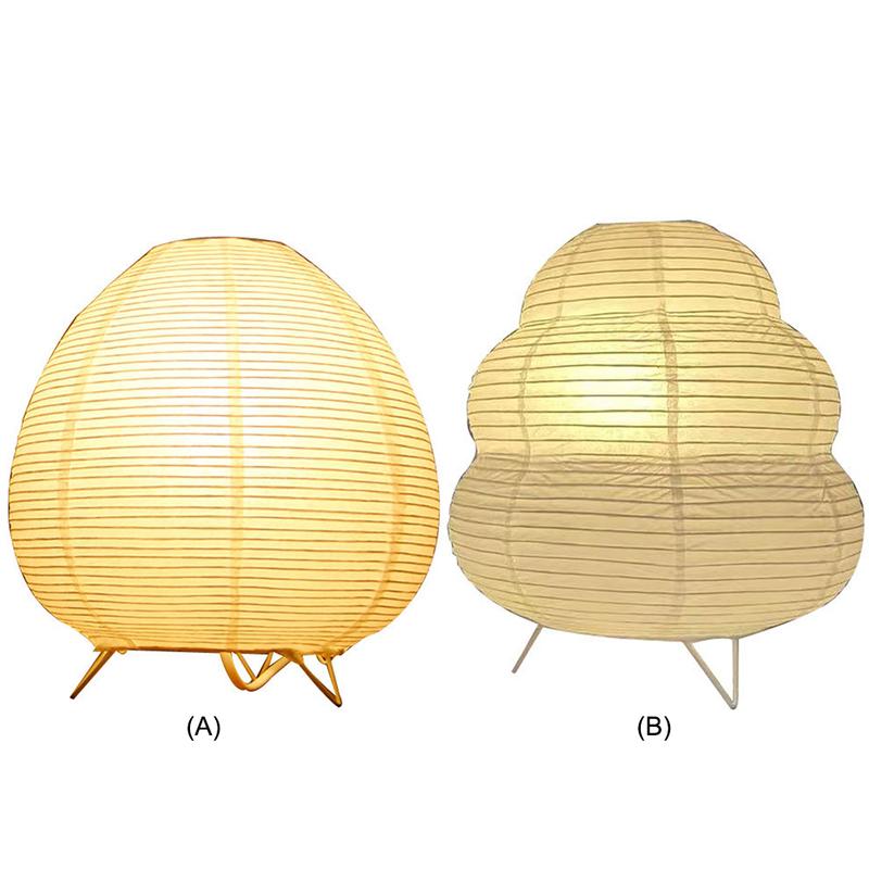 Bedside Study Table Lamp Rice Paper Creative Tripod Floor Lamp Handmade Nordic Paper Lantern Light for Living Room Bedroom