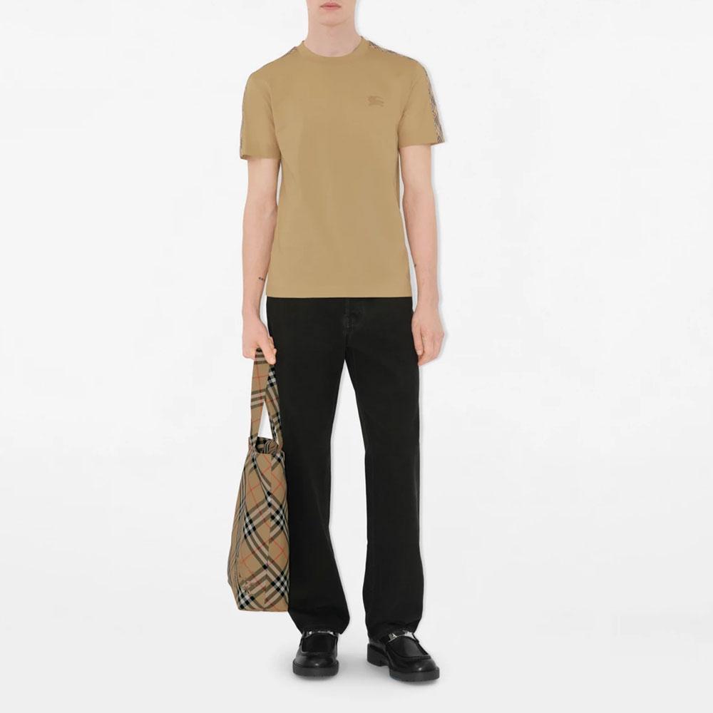 Burberry Checkered-trim Cotton T-shirt 81062471