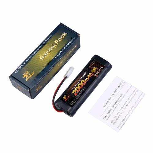 Melasta 7.2V RC NiCd Battery, High-Capacity 2000mAh, with Tamiya Compatible Discharge Connector, Replacement for Various RC Cars, Ports, and Racing Ca
