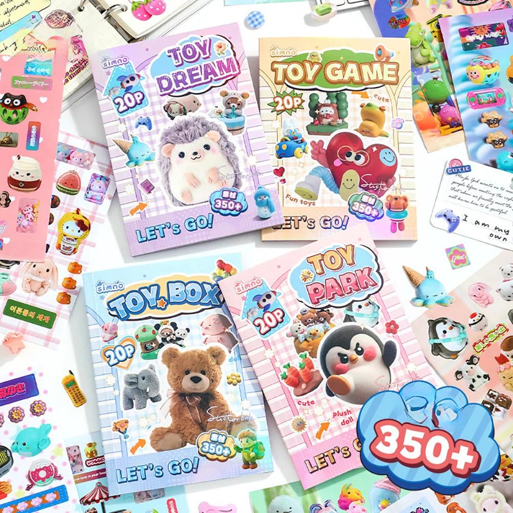 

4pcs DIY Childish Toys Series Sticker Book Children s Stationery Stickers Handbook Creative Collage Material Decoration
