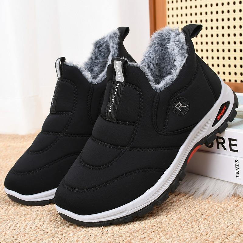 Winter Cotton Shoes Piled Thickened Cotton Shoes New Men's Wear-resistant, Warm and Non-slip Middle-aged Dad Big Cotton Shoes