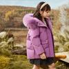 Winter Kinder Mädchen Mittel bis Lang Daunenjacke Entendaunen Dick Warm Teenager Mädchen Oberbekleidung Mantel Kinder Parka