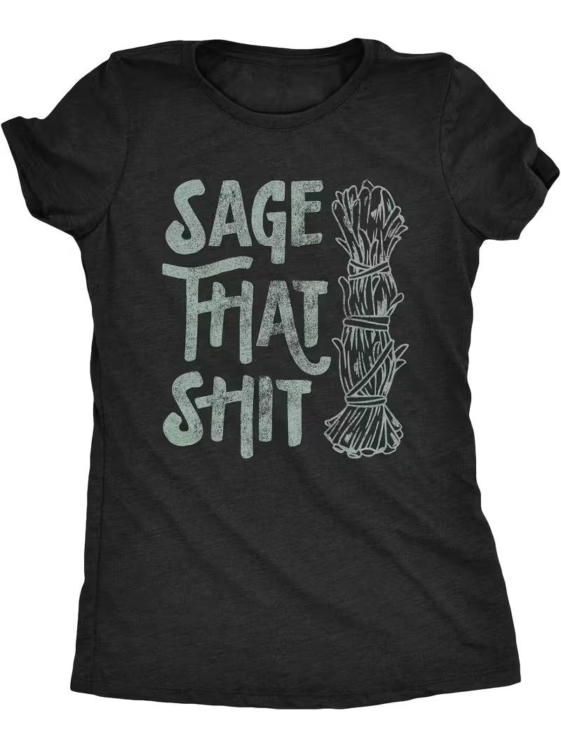 

Sage That Letter Graphic Streetwear Print Men s T Shirt Cotton Tee Women Summer Oversized Loose Funny Novelty Harajuku Vintage S разноцветный