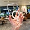 For  Wireless Charge Transparent Case For For Iphone 17 Pro 11 12 13 14 1 16 Pro Max  Magnetic Shockproof Bumper Cover