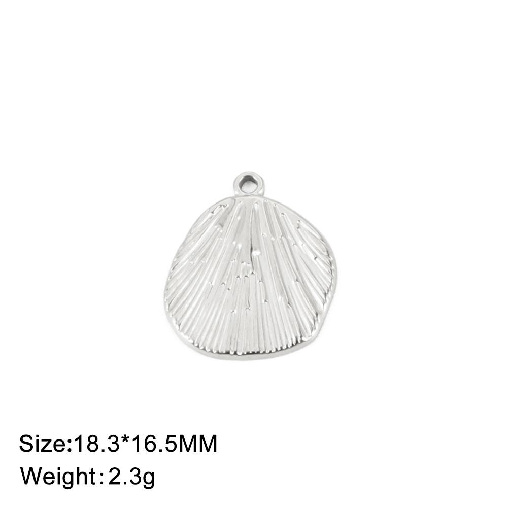 Teamer 3pcs/Lot Shell Charms For Jewelry Gold Color Stainless Steel Pendant For Necklace Earrings DIY Making Fashion Accessories