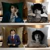 Funda de Cojín de Moda F-FFinn Wolfhard Suave Lavable para Sofá Cama Viaje Oficina